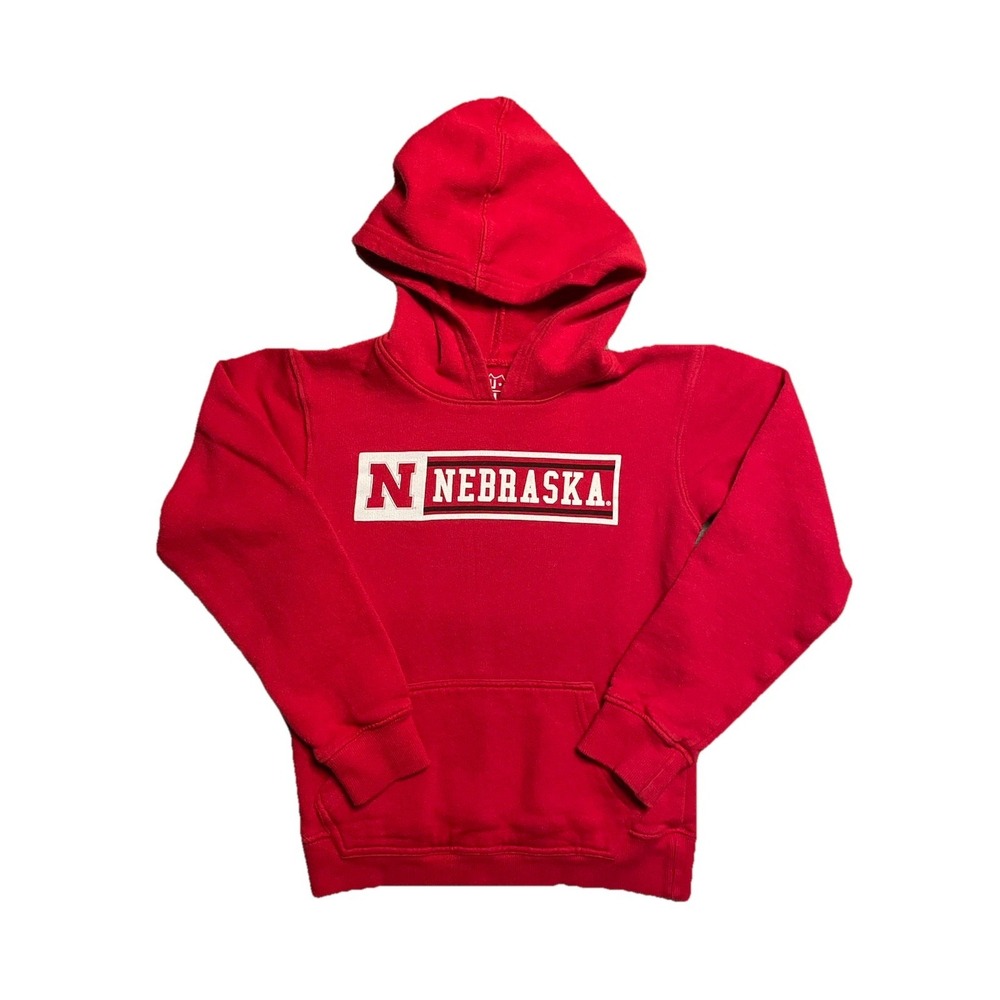 Wes and Willy Youth Boys Long Sleeve College Hoodie Nebraska Size 5